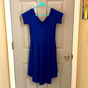 Sidefeel Women
Off Shoulder Short
Sleeve High Low
Skater Dress